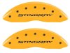 C7 Corvette Caliper Covers w/STINGRAY Logo Yellow Powder Coat Non Z51